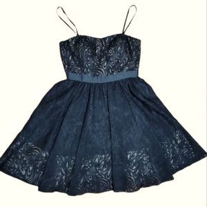 Aidan by Aidan Mattox Black and Beige Cutout Cocktail Dress